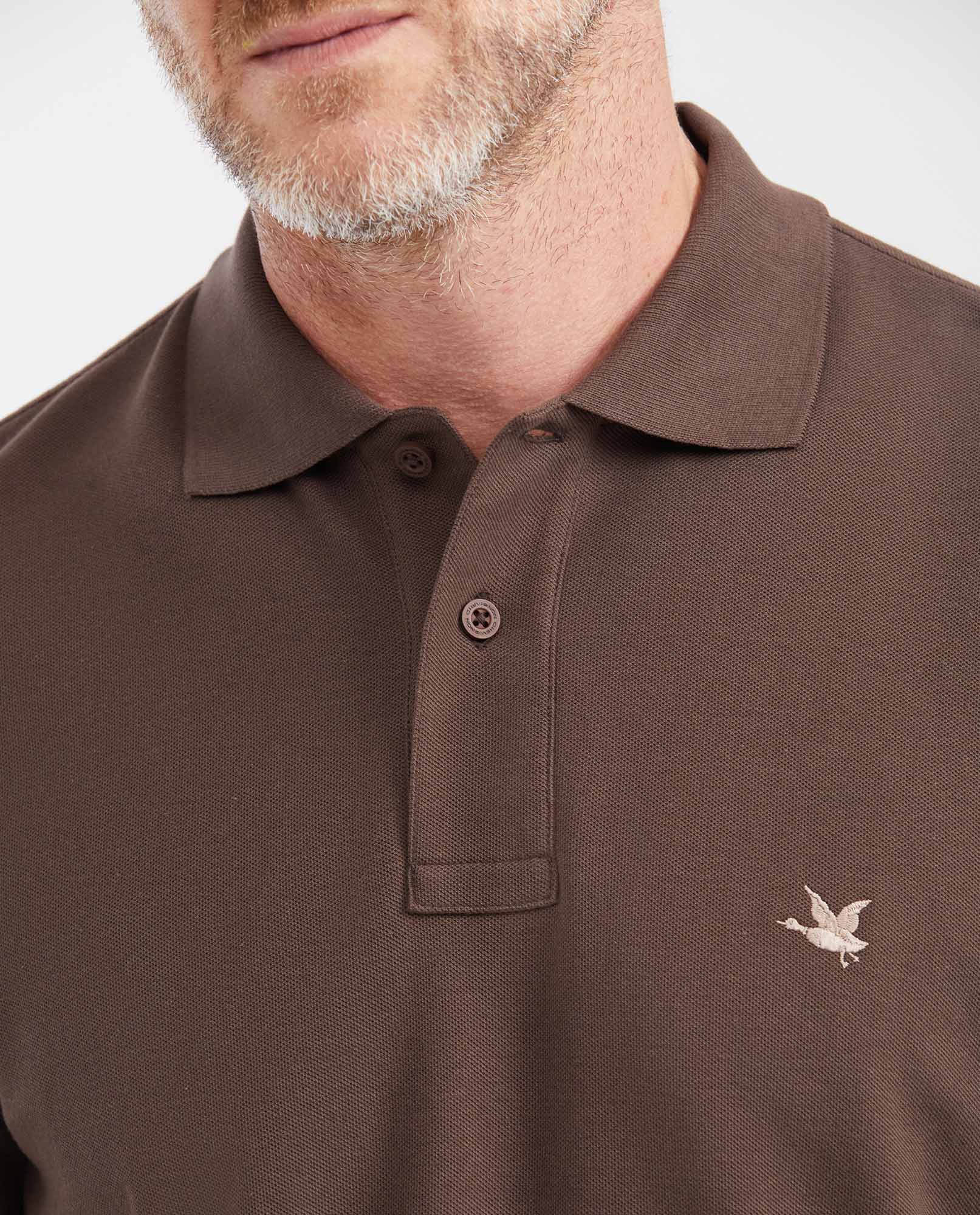 Mens Classic Fit Cotton Polo Shirt - Brown 63_602G000_CAF190912_4