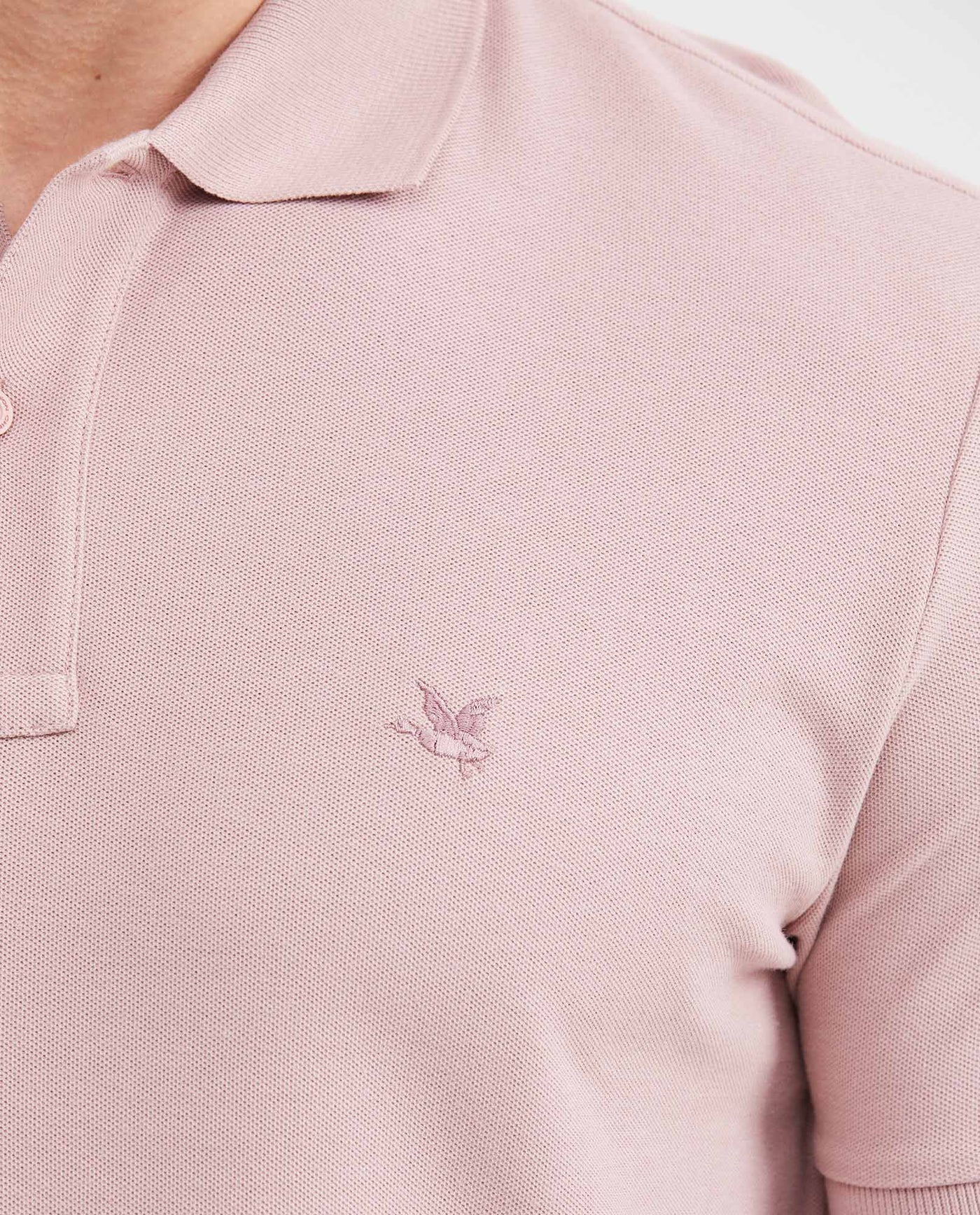 Mens Classic Fit Cotton Polo Shirt - Pink 63_602G000_ROS161806_4