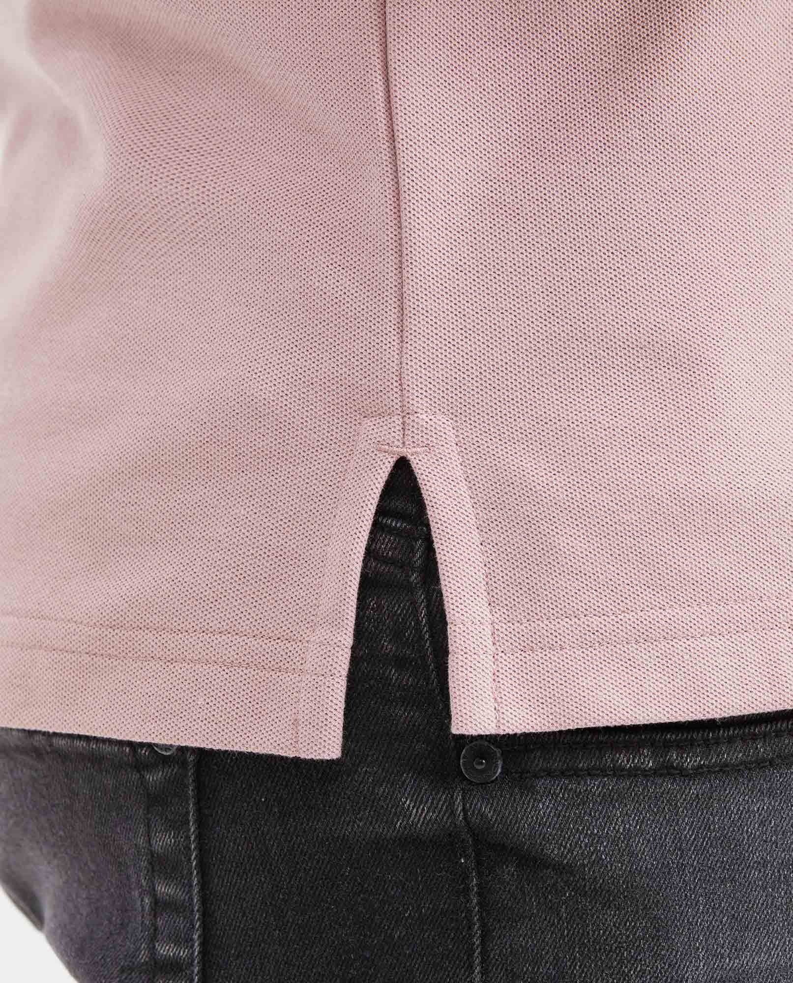 Mens Classic Fit Cotton Polo Shirt - Pink 63_602G000_ROS161806_5