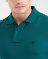 Mens Classic Fit Cotton Polo Shirt - Green 63_602G000_VER195232_4