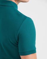 Mens Classic Fit Cotton Polo Shirt - Green 63_602G000_VER195232_7