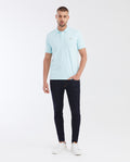 Mens Slim Fit Cotton Blend Polo Shirt - Blue 63_602G001_AZU124608_3