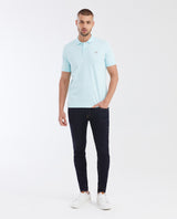 Mens Slim Fit Cotton Blend Polo Shirt - Blue 63_602G001_AZU124608_3