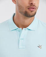 Mens Slim Fit Cotton Blend Polo Shirt - Blue 63_602G001_AZU124608_4