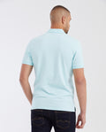 Mens Slim Fit Cotton Blend Polo Shirt - Blue 63_602G001_AZU124608_5