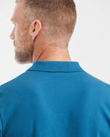 Mens Slim Fit Cotton Blend Polo Shirt - Blue 63_602G001_AZU194526_6