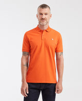 Mens Slim Fit Cotton Blend Polo Shirt - Orange 63_602G001_NAR181454_0
