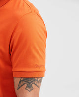 Mens Slim Fit Cotton Blend Polo Shirt - Orange 63_602G001_NAR181454_5