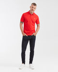 Mens Slim Fit Cotton Blend Polo Shirt - Red 63_602G001_ROJ181663_3