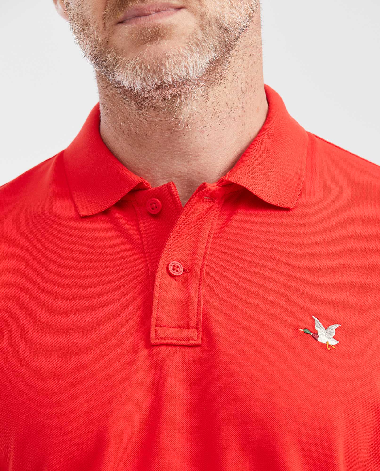 Men's Classic Fit Polo Shirt - Red - 3