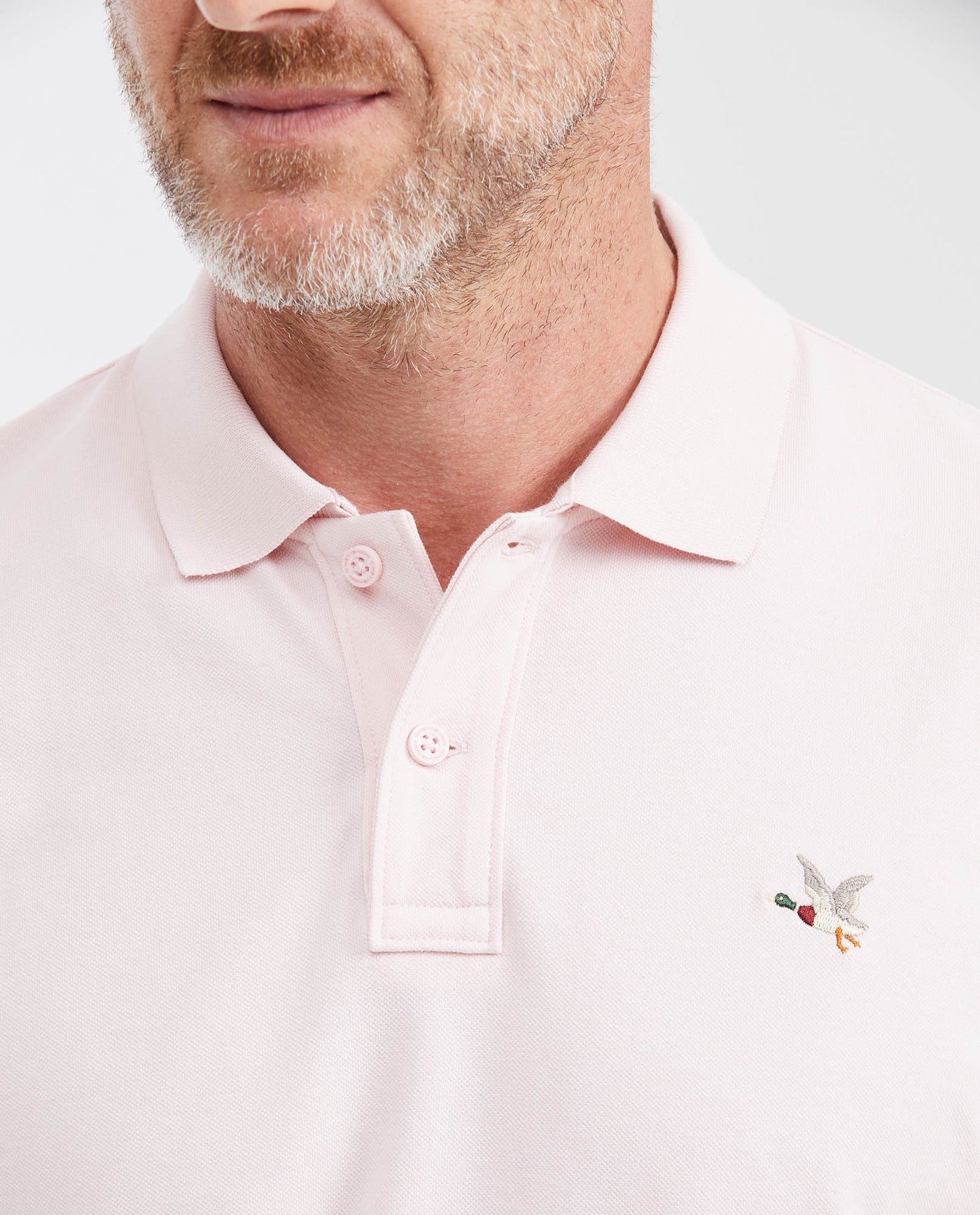 Mens Slim Fit Cotton Blend Polo Shirt - Pink 63_602G001_ROS131904_4