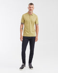 Mens Slim Fit Cotton Blend Polo Shirt - Green 63_602G001_VER160526_3