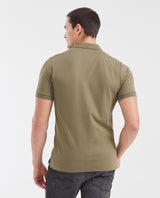 Mens Slim Fit Cotton Blend Polo Shirt - Green 63_602G001_VER180521_5