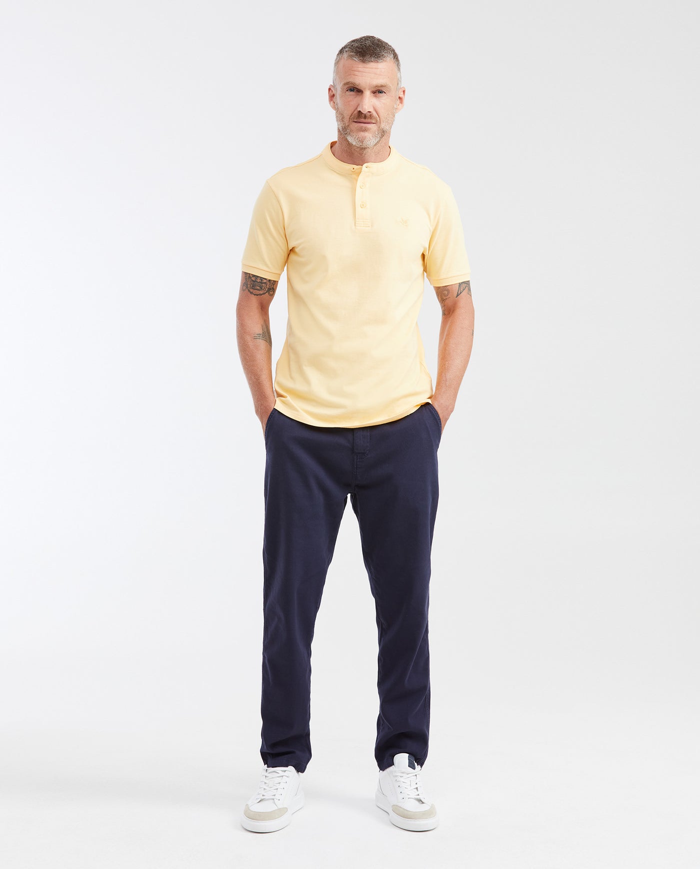 Men's Slim Fit Mandarin Collar Polo Shirt 602G002 - 2