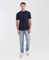 Men's Slim Fit Mandarin Collar Polo Shirt 602G002 - 2