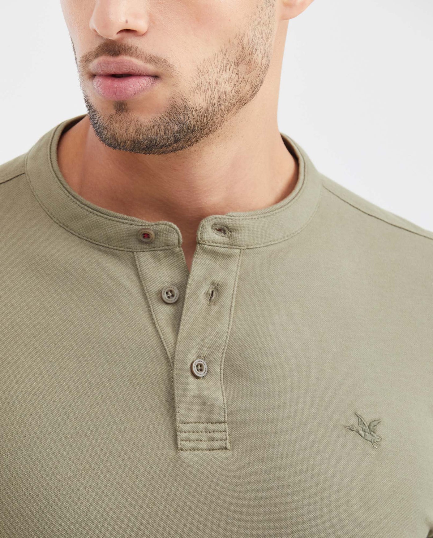 Men's Slim Fit Mandarin Collar Polo Shirt 602G002 - 3