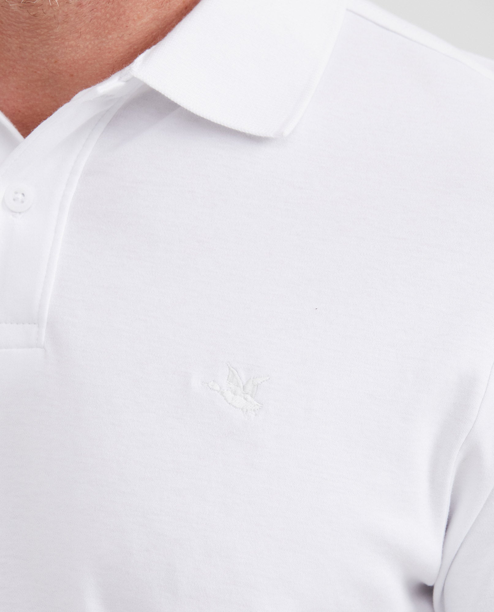Men's Traditional Hem Sleeve Slim Fit Polo Shirt - White 602G003 - 3