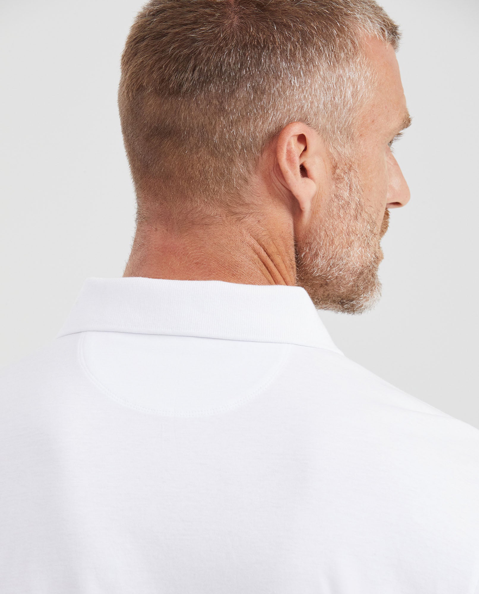 Men's Traditional Hem Sleeve Slim Fit Polo Shirt - White 602G003 - 6