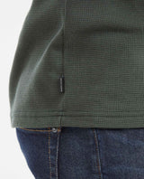 Slim Fit Polo Shirt with Waffle Texture and Hidden Buttons for Men - Green 602G010 - 4