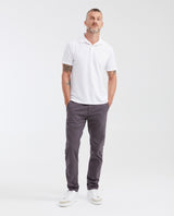 Slim Fit Polo Shirt with Embroidered Applique for Men - White 602G014 - 2