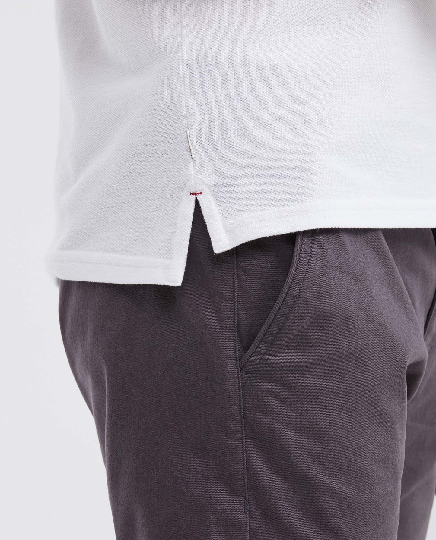 Men's Slim Fit Polo Shirt with Embroidered Applique - White - 4