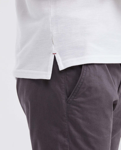 Men's Slim Fit Polo Shirt with Embroidered Applique - White - 4