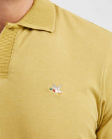 Men's Slim Fit Polo Shirt with Wide Ribbed Collar - Green 602G017 - 3