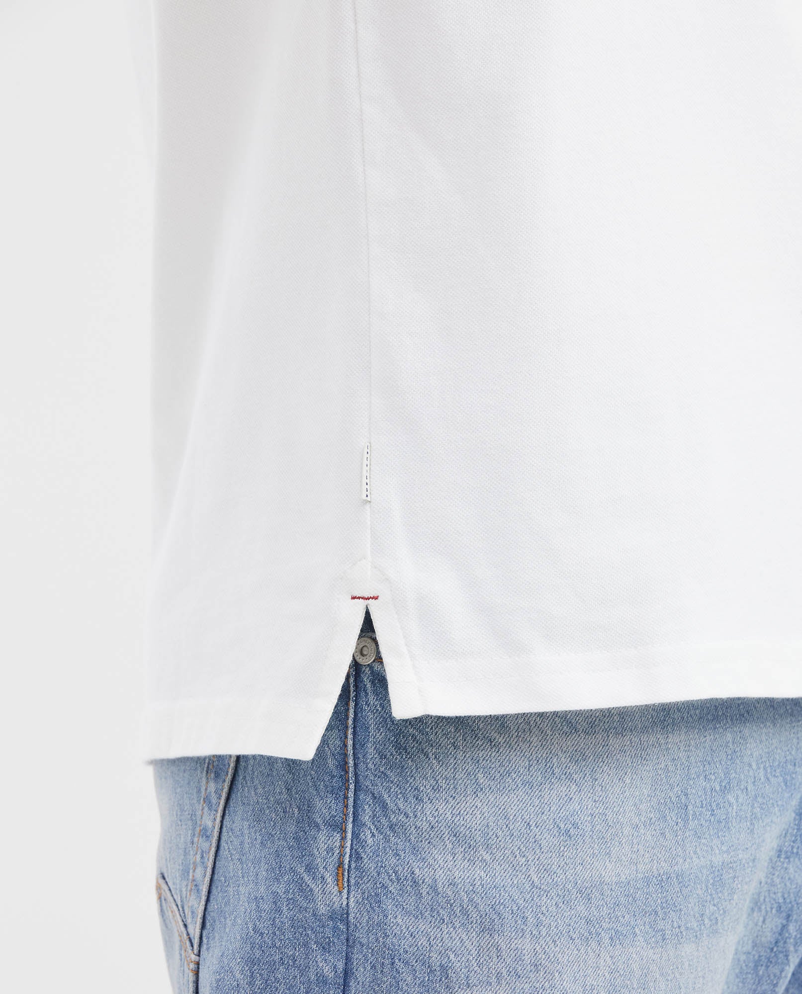 Men's Slim Fit Polo Shirt with Color Block Collar - Raw 602G018 - 4
