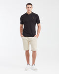 Men's Slim Fit Striped Mandarin Collar Cotton Polo Shirt - 2