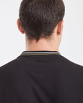 Men's Slim Fit Striped Mandarin Collar Cotton Polo Shirt - 5