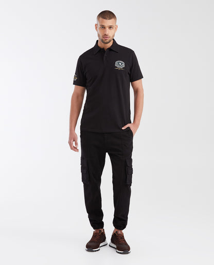 Men's Short Sleeve Polo Shirt - Black - 2