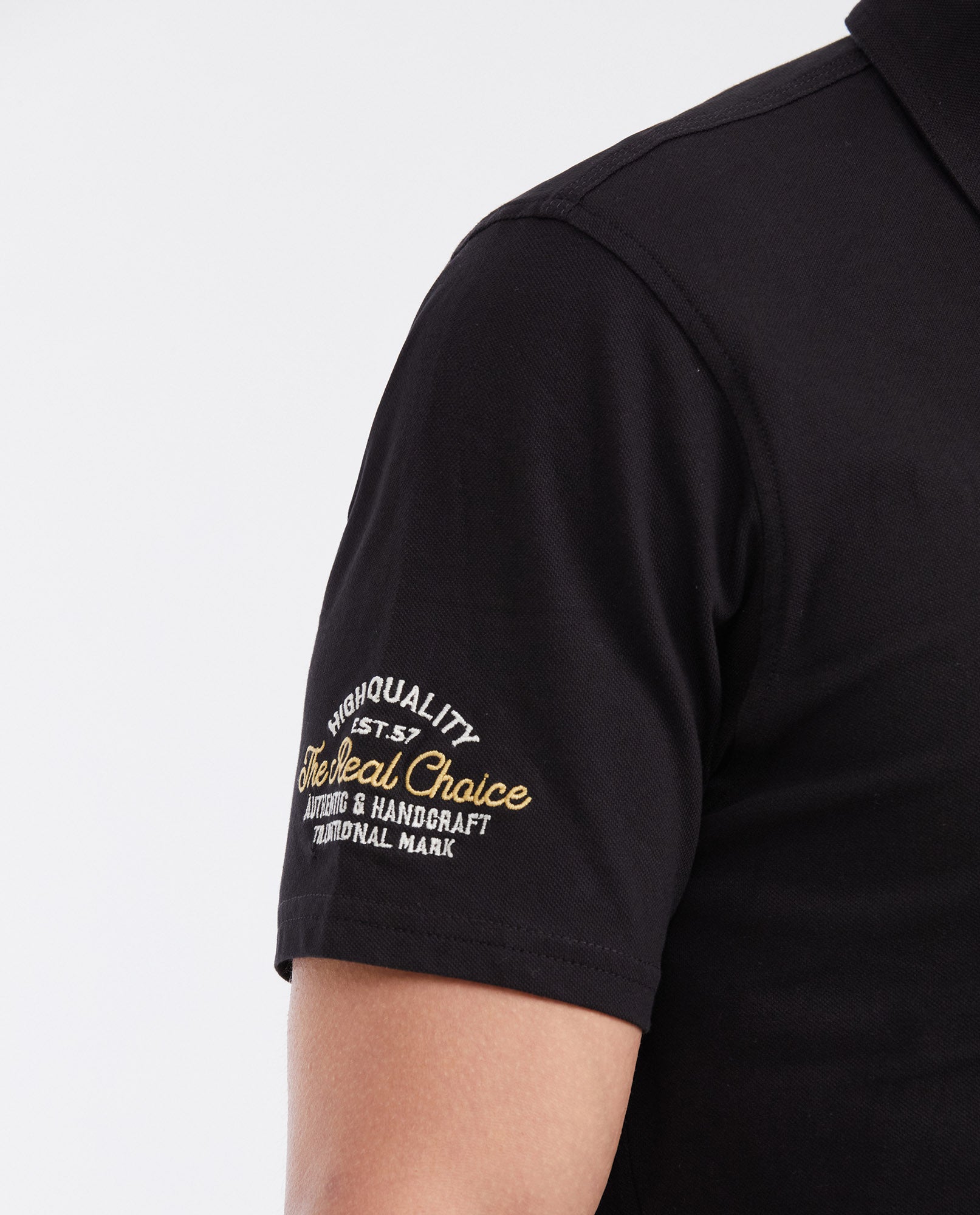 Men's Short Sleeve Polo Shirt - Black - 3