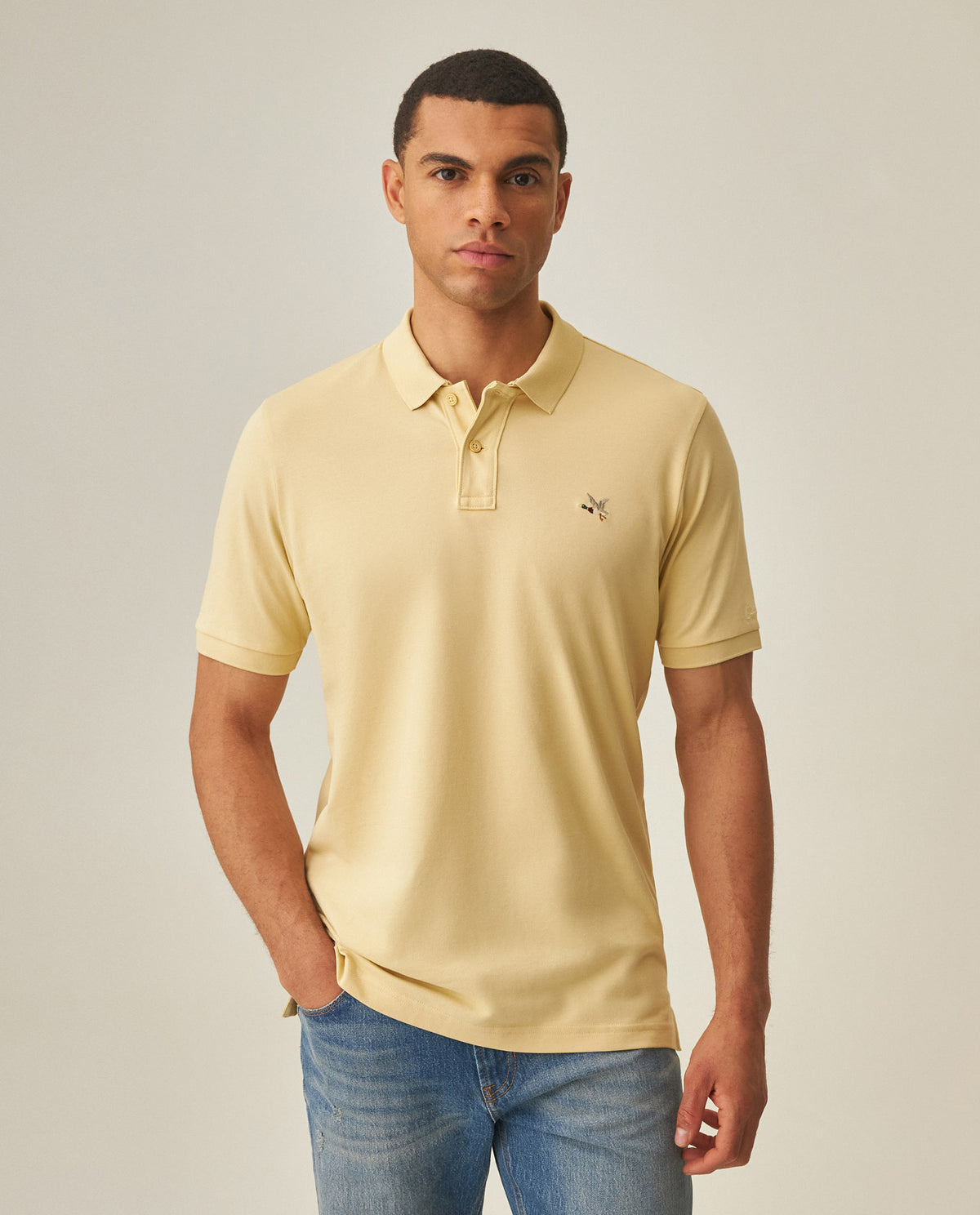 Men´s Slim Polo Shirt - Yellow 63_602H001_AMA130715_0