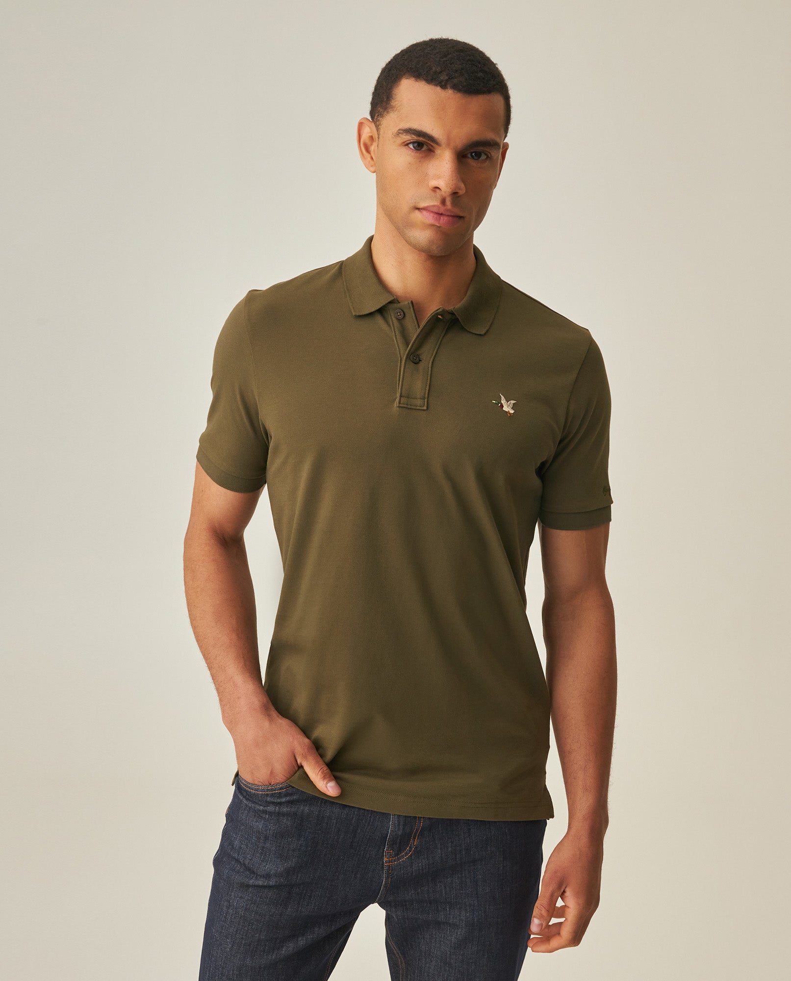 Men´s Slim Polo Shirt - Green 63_602H001_VER190515_0