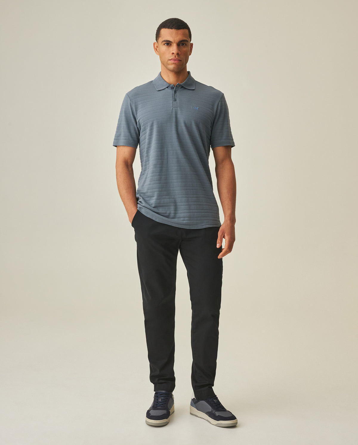 Men's Slim Fit Polo Shirt - Blue 63_602H007_AZU184214_3