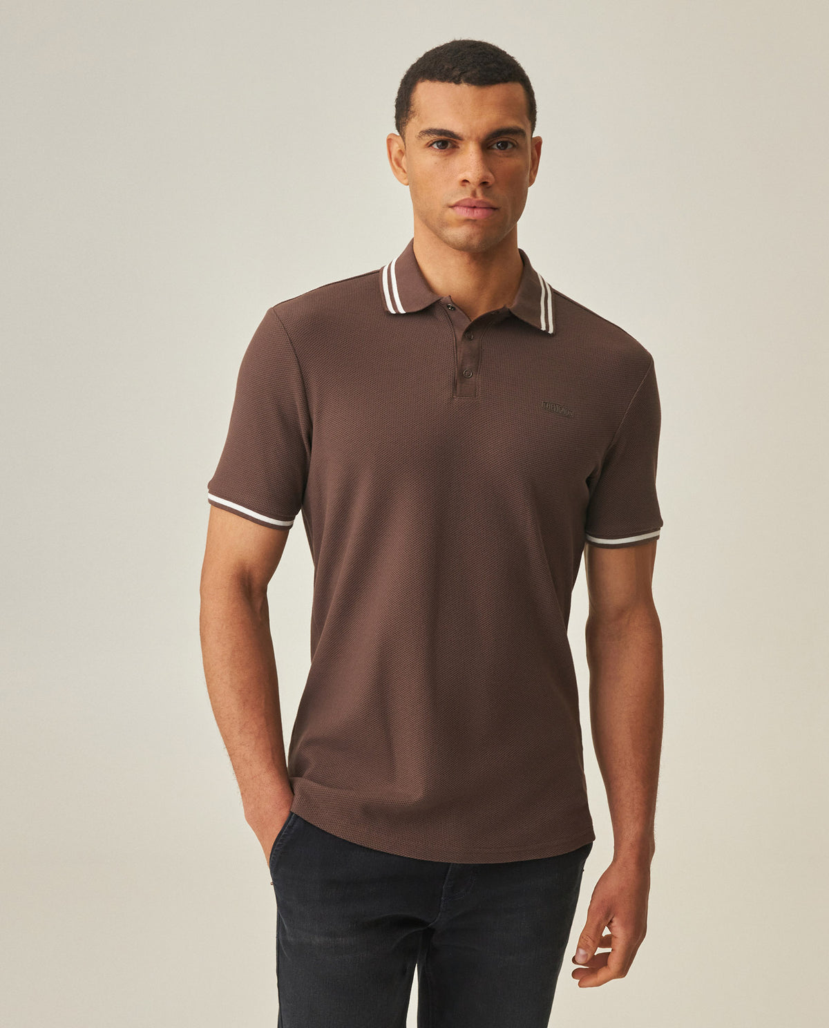 Men´s Slim Polo Shirt - Brown 63_602H018_CAF191016_0