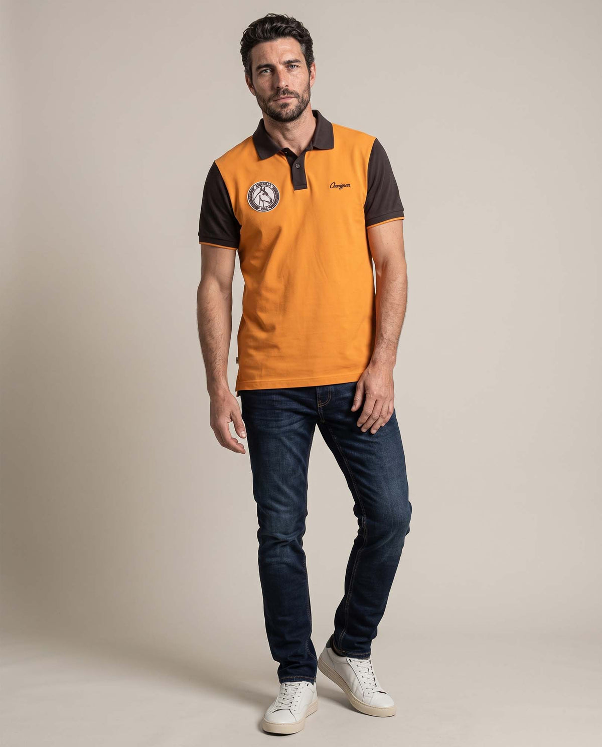 Men´s Slim Fit Polo - Orange 63_604F400_NAR161356_4