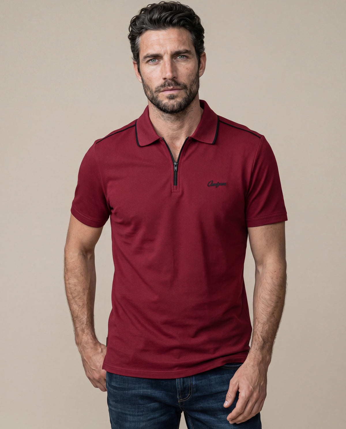 Men´s Cotton Polo Shirt - Red 63_605H109_ROJ191652_0