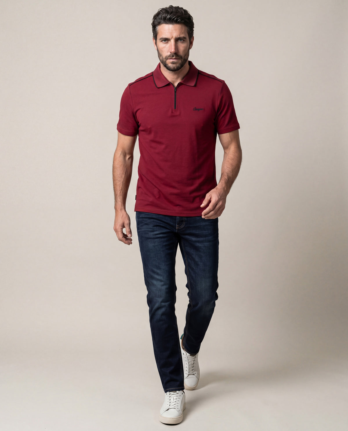Men´s Cotton Polo Shirt - Red 63_605H109_ROJ191652_4