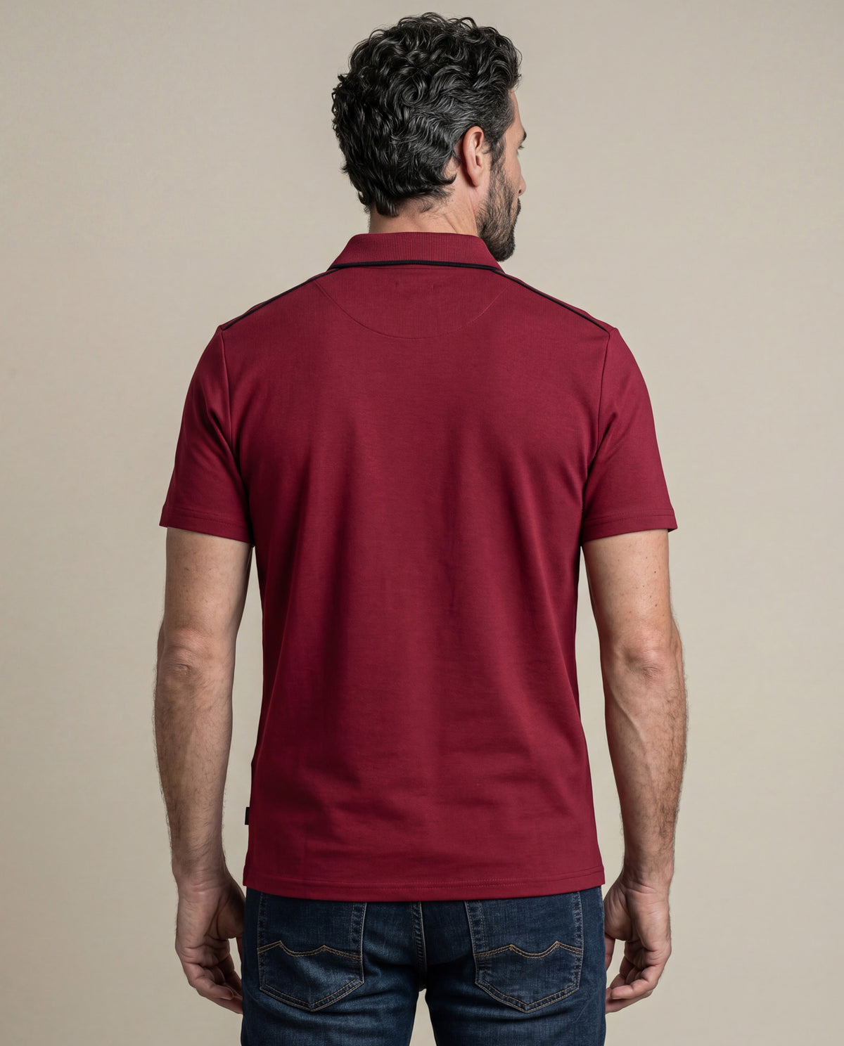 Men´s Cotton Polo Shirt - Red 63_605H109_ROJ191652_6