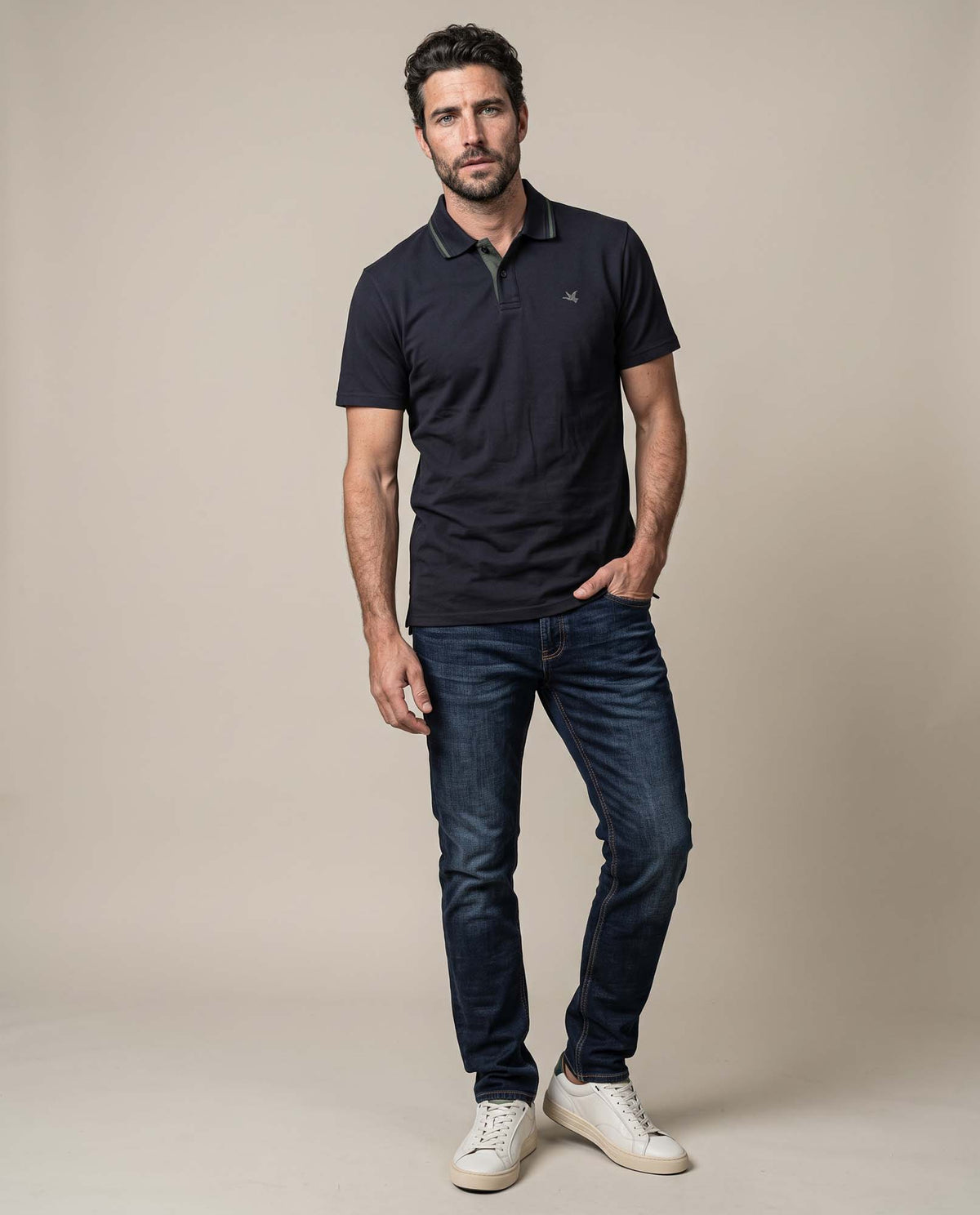 Men's Polo Shirt 605H133 - Black 63_605H133_NEG194007_4