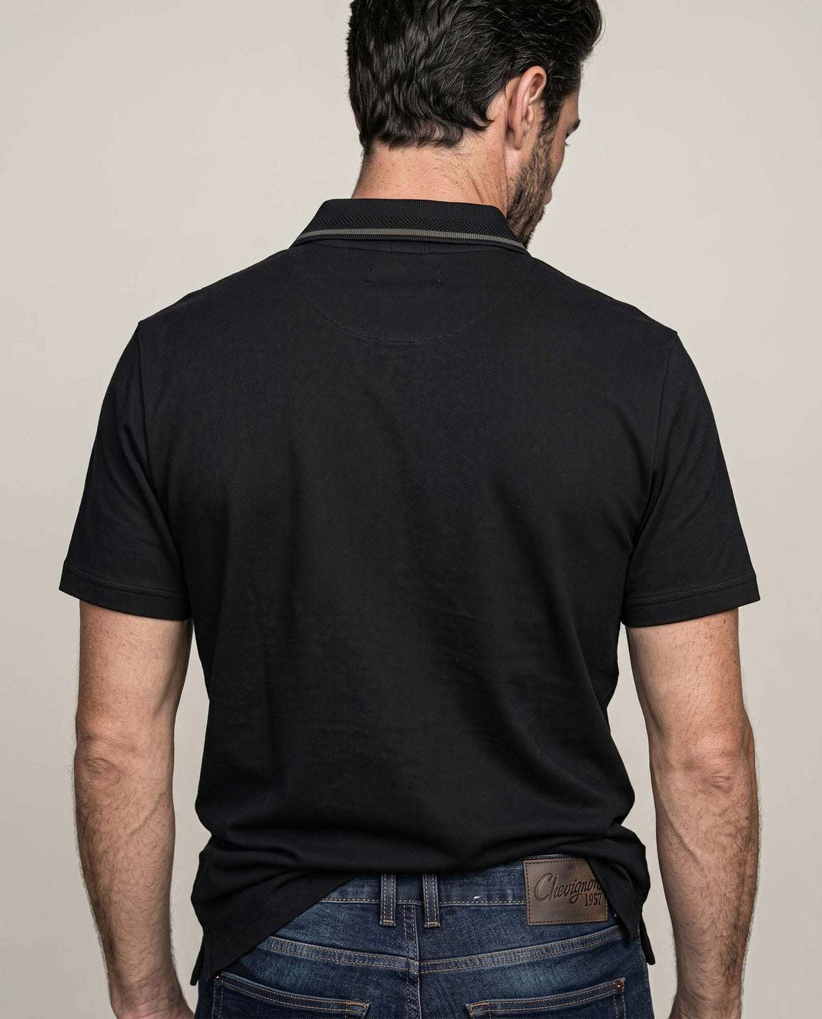Men's Polo Shirt 605H133 - Black 63_605H133_NEG194007_6