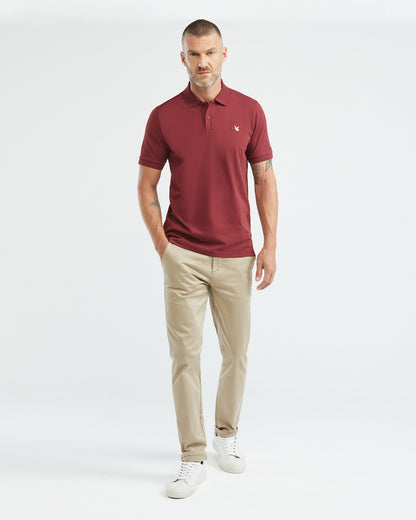 SLIM FIT MUSCLE POLO IN RED