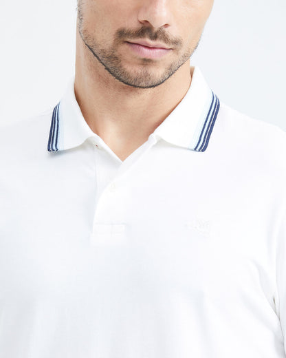 CLASSIC FIT CONTRAST STRIPES POLO