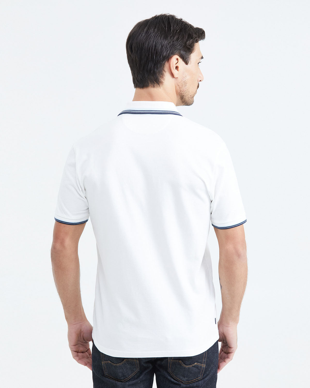 CLASSIC FIT CONTRAST STRIPES POLO