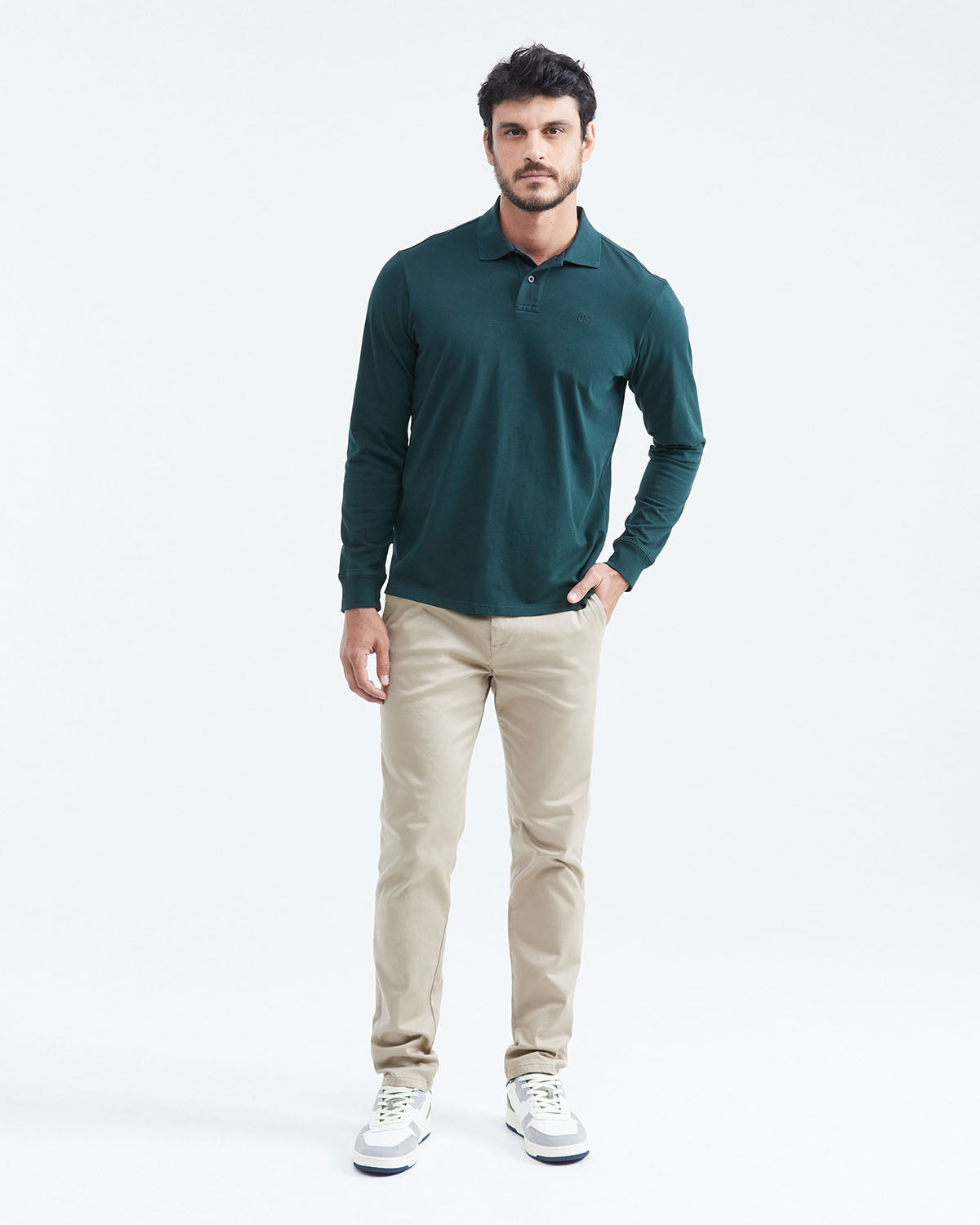 POLO LONG SLEEVE IN GREEN