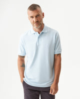 Mens Regular Fit Short Sleeve Polo Shirt in Cotton, Compass - Blue 63_609G000_AZU134308_0