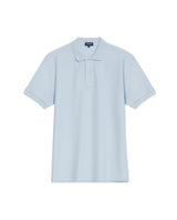 Mens Regular Fit Short Sleeve Polo Shirt in Cotton, Compass - Blue 63_609G000_AZU134308_3