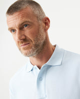 Mens Regular Fit Short Sleeve Polo Shirt in Cotton, Compass - Blue 63_609G000_AZU134308_5