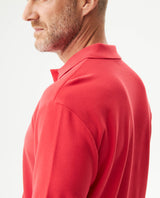 Mens Regular Fit Short Sleeve Polo Shirt in Cotton, Compass - Red 63_609G000_ROJ181564_7